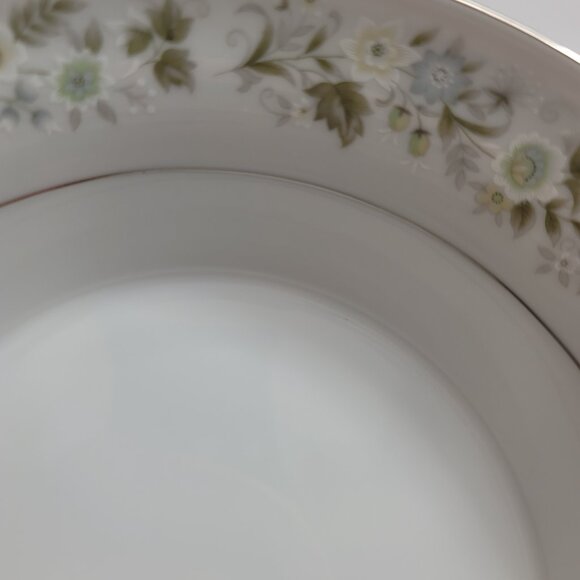 Imperial China Wild Flower Serving Bowl White Green Blue & White Flowers 9 INCH - Picture 5 of 15